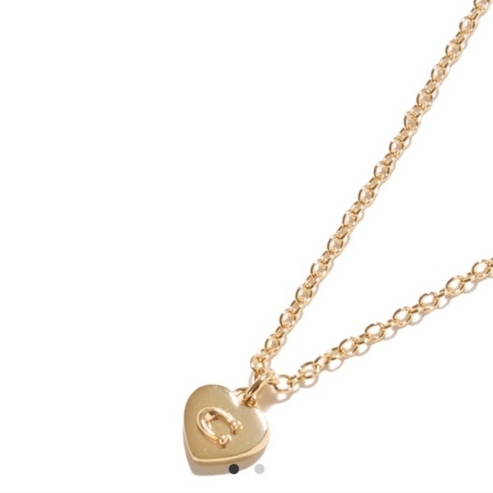 Coach Gold Heart "C" Pendant Necklace
